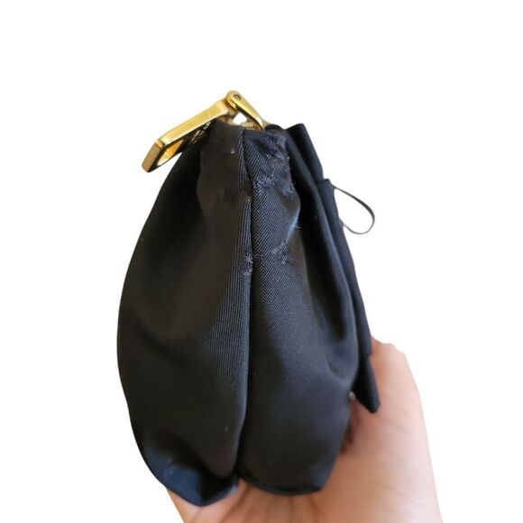 Prada Bow-Detailed Nylon Wristlet Clutch in Black - Picture 7 of 16